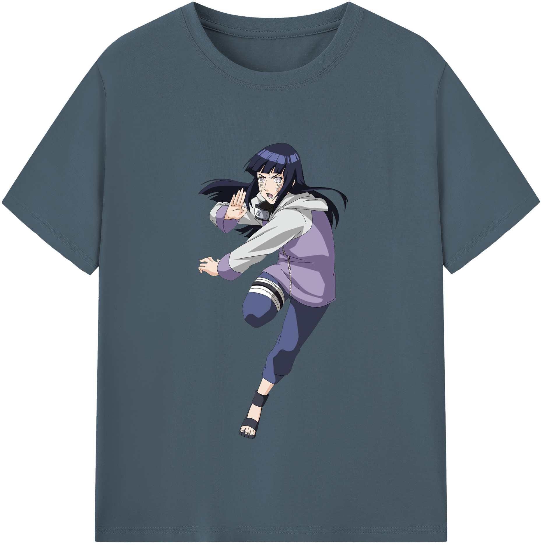 （画像用） NARUTO -ナルト- 日向ヒナタ Hyūga Hinata 綿100％半袖Tシャツ（フロントプリント）